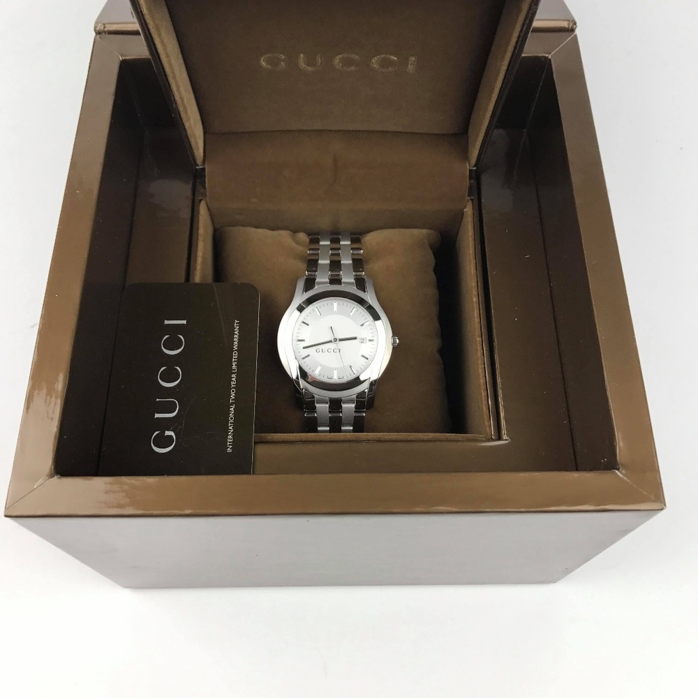 NWT Authentic Gucci Silver Stainless Steel Watch - Picture 2 of 8